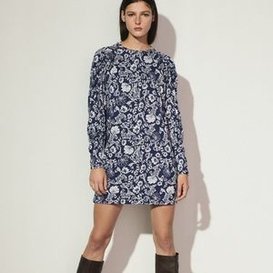 ZARA Flower Jacquard Dress. NWT. Size Large